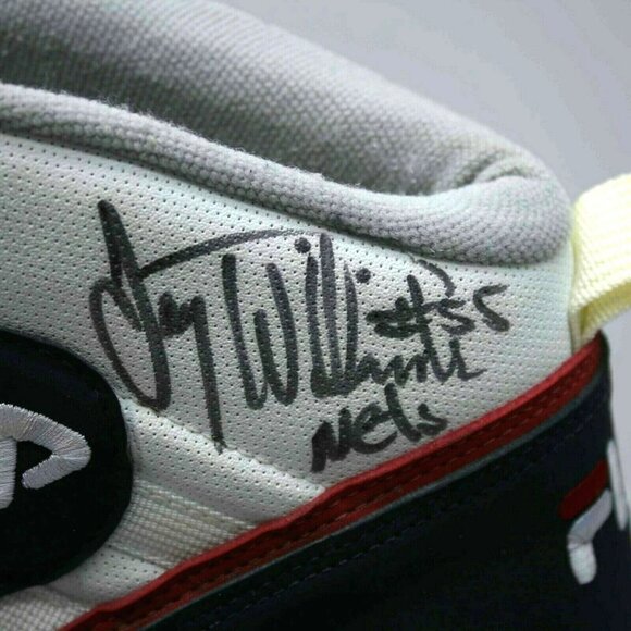 FILA Jayson Williams #55 Nets Autographed Game Worn Signed Basketball Sneakers main image 9